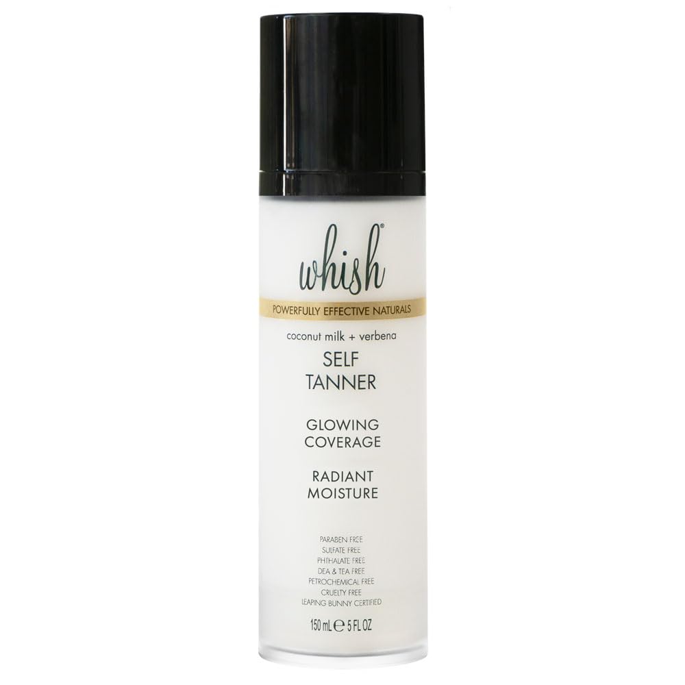 Whish - Coconut Milk Self Tanner - Streak Free Coverage - Radiant Hydration - Natural Tan Look - All Skin Tones -5 oz